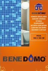 PEVA занавес для ванной 180x180 см "Benedomo" цена и информация | Набор акскссуаров для ванной | pigu.lt