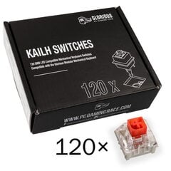 Glorious PC Gaming Race Kailh Box Red Linear & Silent 120 vnt цена и информация | Клавиатуры | pigu.lt