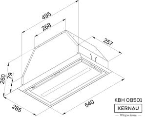 Kernau KBH 08501 X цена и информация | Вытяжки на кухню | pigu.lt