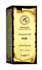 Natūralus bazilikų eterinis aliejus Aromatika, 5 ml kaina ir informacija | Eteriniai, kosmetiniai aliejai, hidrolatai | pigu.lt