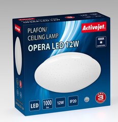 LED šviestuvas Activejet AJE-Opera, 12W, baltas kaina ir informacija | Įmontuojami šviestuvai, LED panelės | pigu.lt