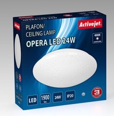 LED šviestuvas Activejet AJE-Opera, 24W, baltas kaina ir informacija | Įmontuojami šviestuvai, LED panelės | pigu.lt