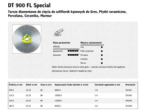 Pjovimo diskas Klingspor DT900FL kaina ir informacija | Mechaniniai įrankiai | pigu.lt