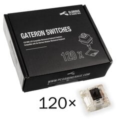 Glorious PC Gaming Race Gateron Black Switches Linear & Silent 120 vnt. цена и информация | Клавиатуры | pigu.lt