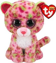 Pliušinis žaislas Beanie Boos Lainey leopardas TY, 36312, rožinis, 15cm kaina ir informacija | Minkšti (pliušiniai) žaislai | pigu.lt