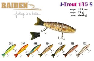 Vobleris Raiden J-Trout 135 21G 397 kaina ir informacija | Akara Žvejybos reikmenys | pigu.lt