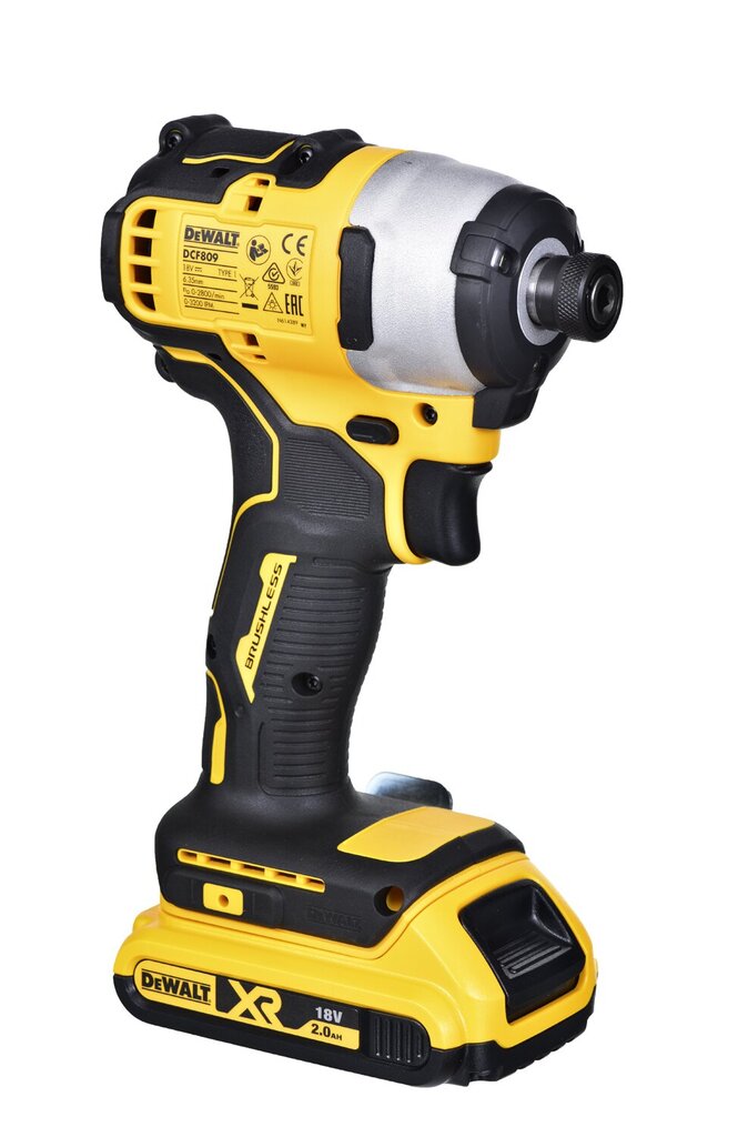 Grąžtas Dewalt DCF809D2T juoda, geltona 3200 aps./min kaina ir informacija | Suktuvai, gręžtuvai | pigu.lt