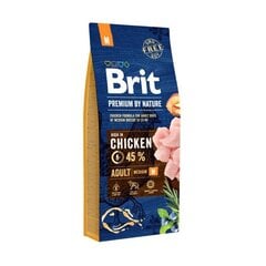 Brit Premium by Nature Adult M полноценный корм для взрослых собак 3кг цена и информация | Сухой корм для собак | pigu.lt