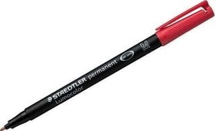 Фольгированная ручка Lumocolor, красный цвет, 10 шт. цена и информация | Kanceliarinės prekės | pigu.lt