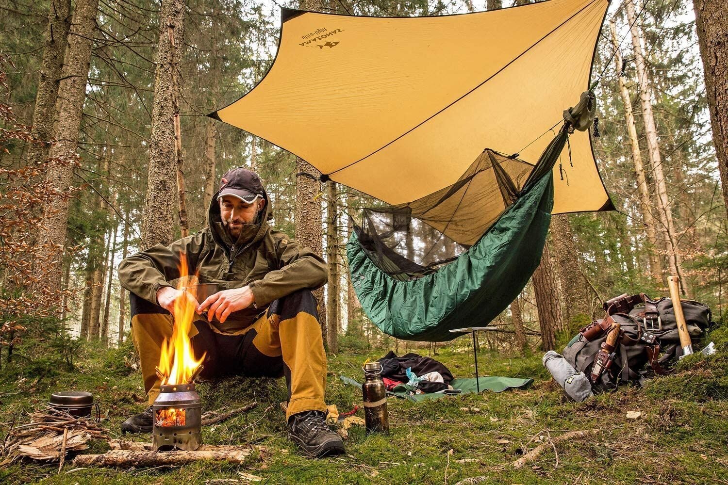 Pašiltinimas hamakui Amazonas Underquilt XXL, žalias цена и информация | Hamakai | pigu.lt