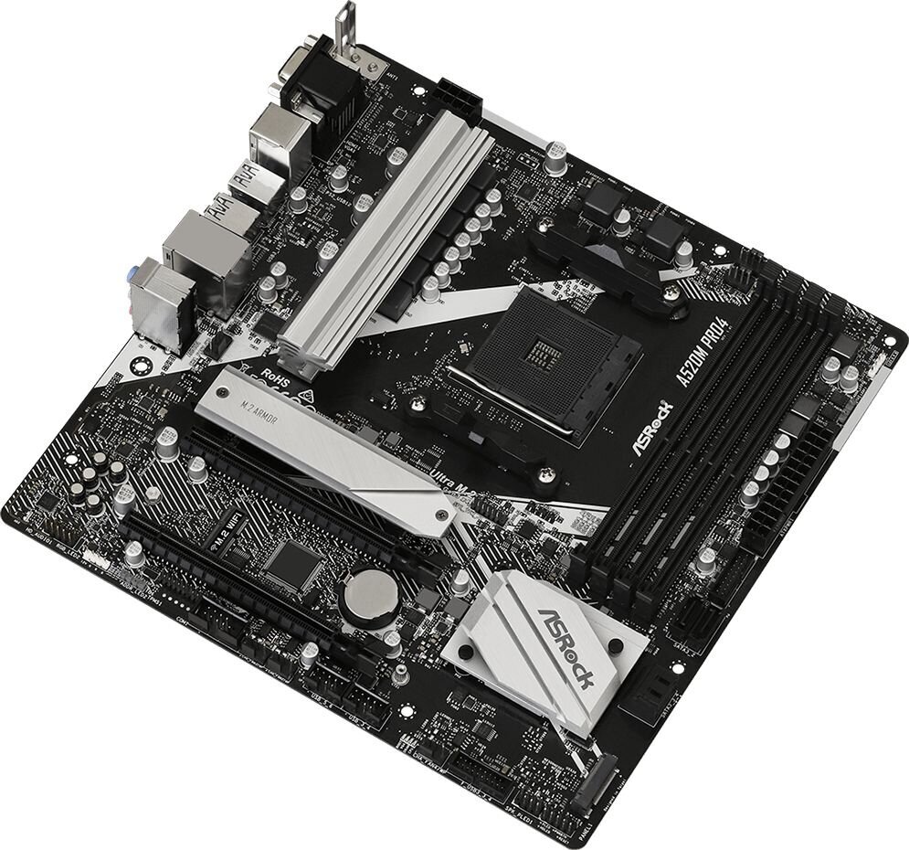 ASRock A520M PRO4 kaina ir informacija | Pagrindinės plokštės | pigu.lt