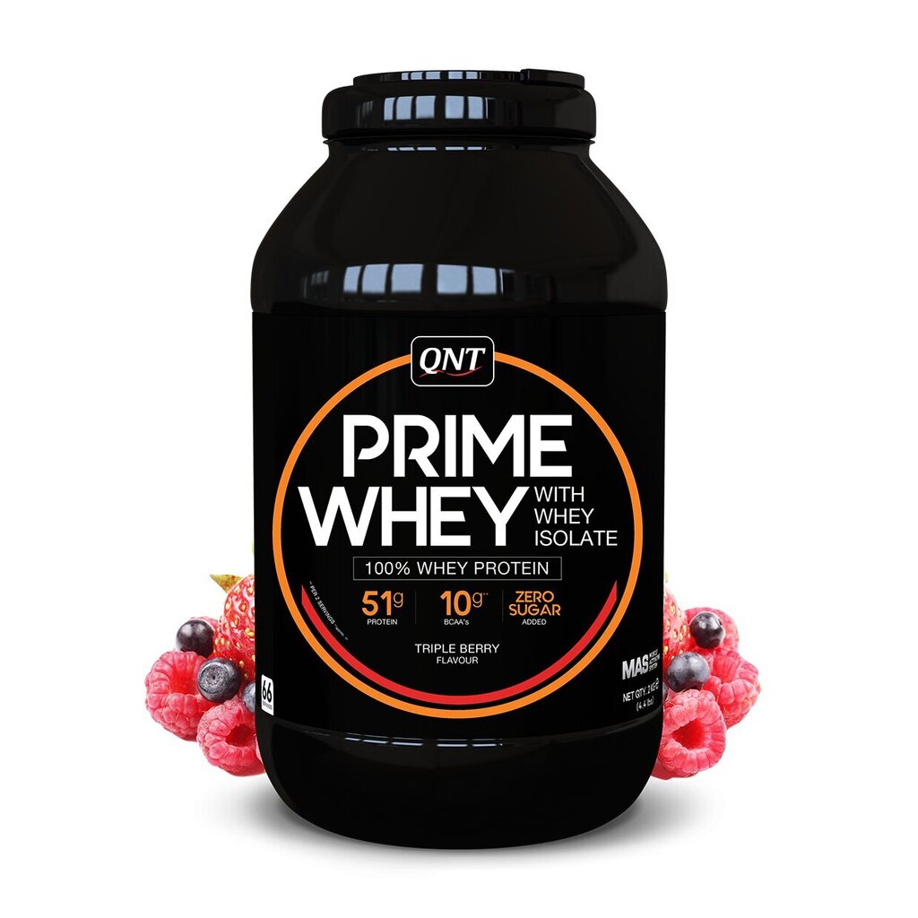 Baltyminiai milteliai Qnt Prime Whey-Triple Berry, 2 kg kaina ir informacija | Baltymai | pigu.lt