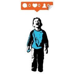 Наклейка на стену Banksy Плачущий Мальчик цена и информация | Интерьерные наклейки | pigu.lt