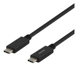 Deltaco USBC-1501M, USB-C, 1 m kaina ir informacija | Kabeliai ir laidai | pigu.lt