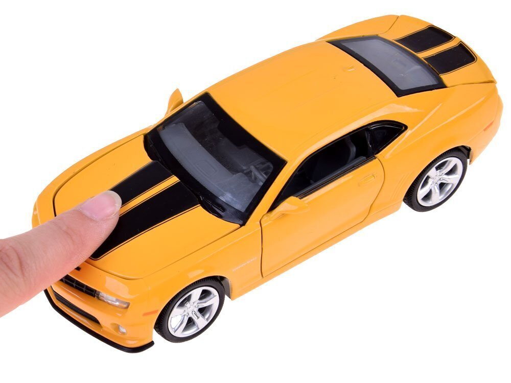 Automobilis Die Cast Metal Chevrolet Camaro SS, geltonas kaina ir informacija | Žaislai berniukams | pigu.lt