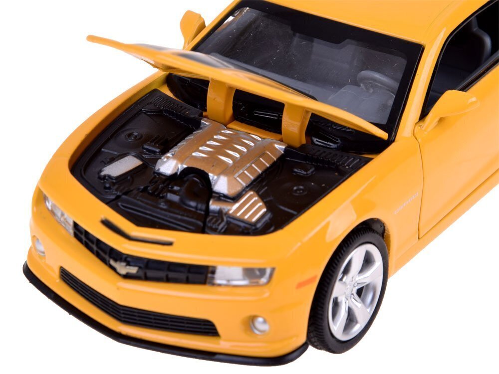 Automobilis Die Cast Metal Chevrolet Camaro SS, geltonas kaina ir informacija | Žaislai berniukams | pigu.lt