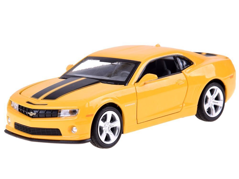 Automobilis Die Cast Metal Chevrolet Camaro SS, geltonas kaina ir informacija | Žaislai berniukams | pigu.lt