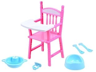 Maitinimo kėdutė lėlei, rožinė kaina ir informacija | Žaislai mergaitėms | pigu.lt