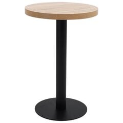 Bistro staliukas, šviesiai rudos spalvos, 50 cm, MDF kaina ir informacija | Virtuvės ir valgomojo stalai, staliukai | pigu.lt