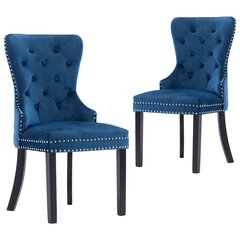 Обеденные стулья, 2 шт., синие цена и информация | Стулья для кухни и столовой | pigu.lt