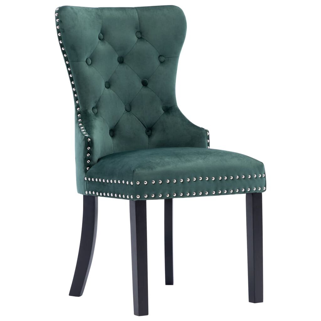 Valgomojo kėdės, 2vnt., tamsiai žalios spalvos kaina | pigu.lt