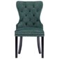 Valgomojo kėdės, 2vnt., tamsiai žalios spalvos kaina ir informacija | Virtuvės ir valgomojo kėdės | pigu.lt