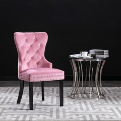 Valgomojo kėdės, 2vnt., rožinės spalvos цена и информация | Стулья для кухни и столовой | pigu.lt