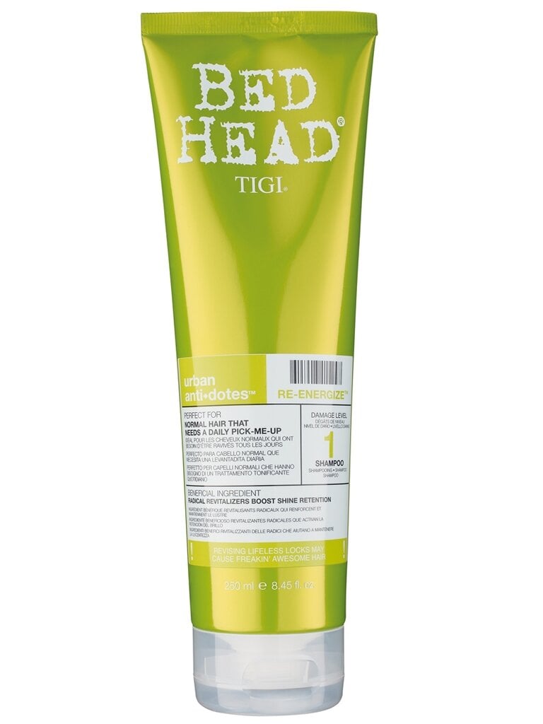 Gaivinamasis šampūnas plaukams Tigi Bed Head Urban Antidotes Re-Energize 250 ml цена и информация | Šampūnai | pigu.lt