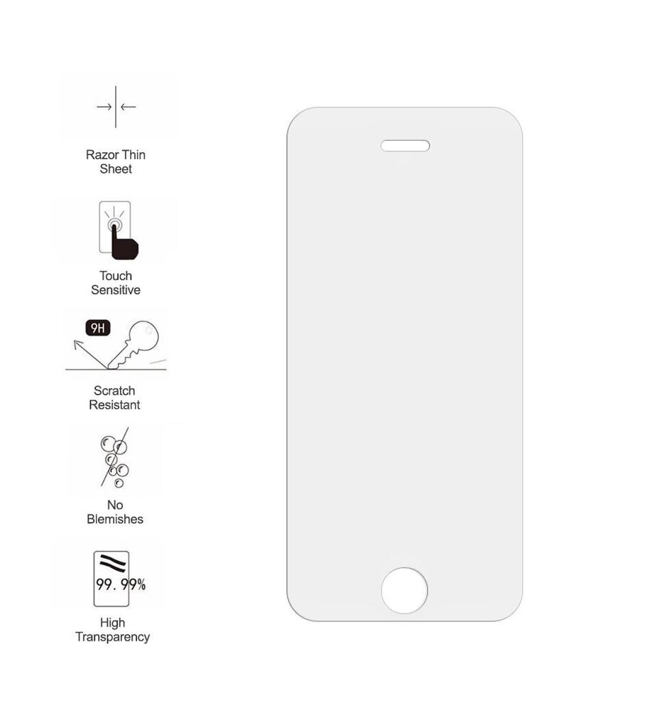 LCD apsauginis stikliukas 9H Apple iPhone 12 mini kaina ir informacija | Apsauginės plėvelės telefonams | pigu.lt