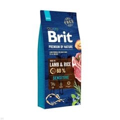 Brit Premium by Nature Sensitive Lamb полноценный корм для собак 3кг цена и информация | Сухой корм для собак | pigu.lt