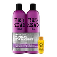 Šampūnas bei balzamas pažeistiems plaukams, TIGI Bed Head Dumb Blonde Tweens 2x750ml + RICH Argan Oil 30ml kaina ir informacija | Tigi Plaukų priežiūrai | pigu.lt