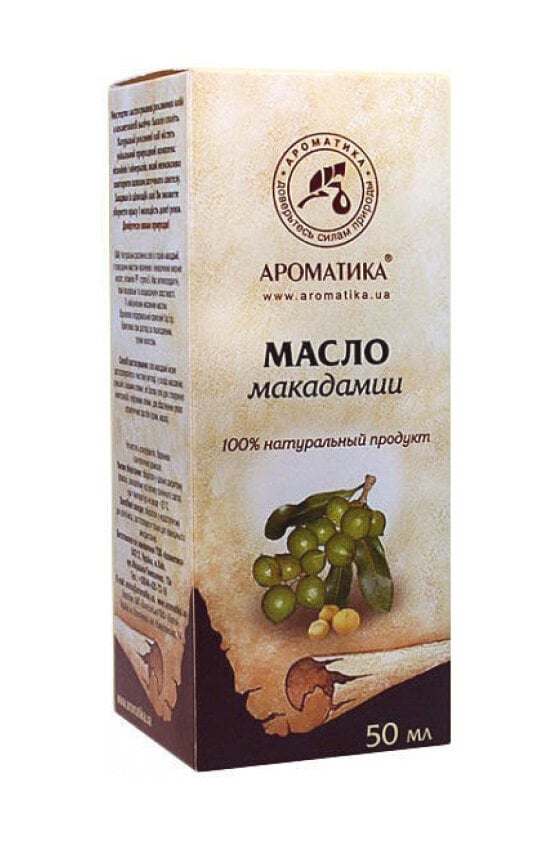 Natūralus augalinis makadamijos aliejus Oleum Macadamiae Aromatika, 50 ml kaina ir informacija | Eteriniai, kosmetiniai aliejai, hidrolatai | pigu.lt