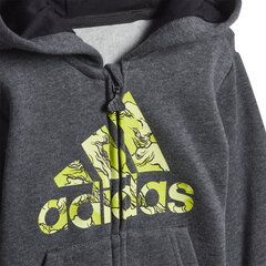 Adidas Cпортивные костюмы  Logo Fz Hd Fl Black Grey цена и информация | Комплекты для мальчиков | pigu.lt