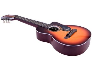 Музыкальная шестиструнная детская гитара, коричневая цена и информация | Развивающие игрушки | pigu.lt