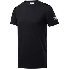 Sportiniai marškinėliai vyrams Reebok Wor We Comm SS Tee M FP9102, juodi kaina ir informacija | Sportinė apranga vyrams | pigu.lt
