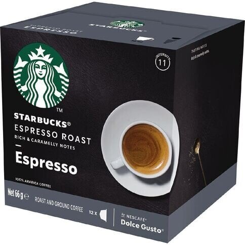 STARBUCKS Espresso Roast by NESCAFÉ DOLCE GUSTO, 12 kaps. kaina ir informacija | Kava, kakava | pigu.lt