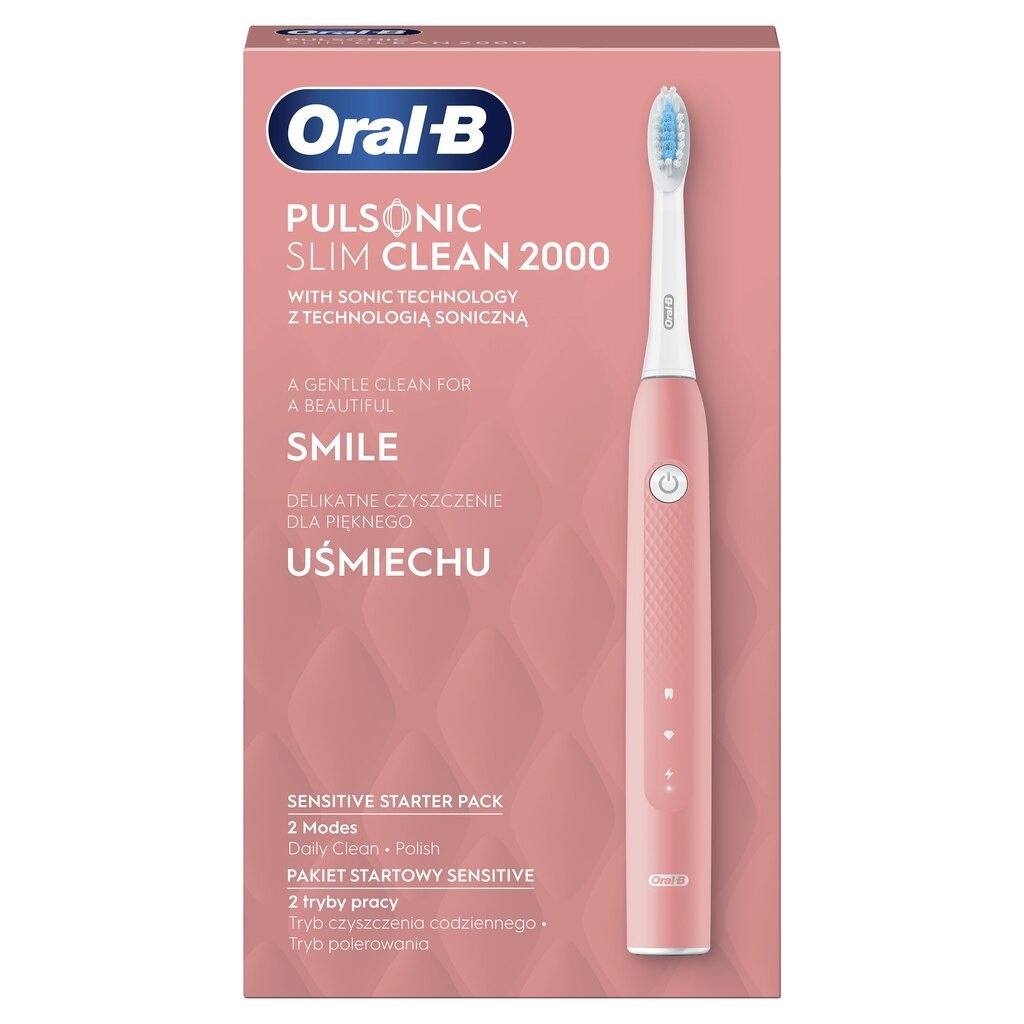 Oral-B Pulsonic Slim Clean 2000 kaina ir informacija | Elektriniai dantų šepetėliai | pigu.lt