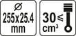 Pjūklas diskinis trimeriui/krūmapjovėms 255x25,4 mm; Z40 Yato (YT-85150) kaina ir informacija | Sodo technikos dalys | pigu.lt