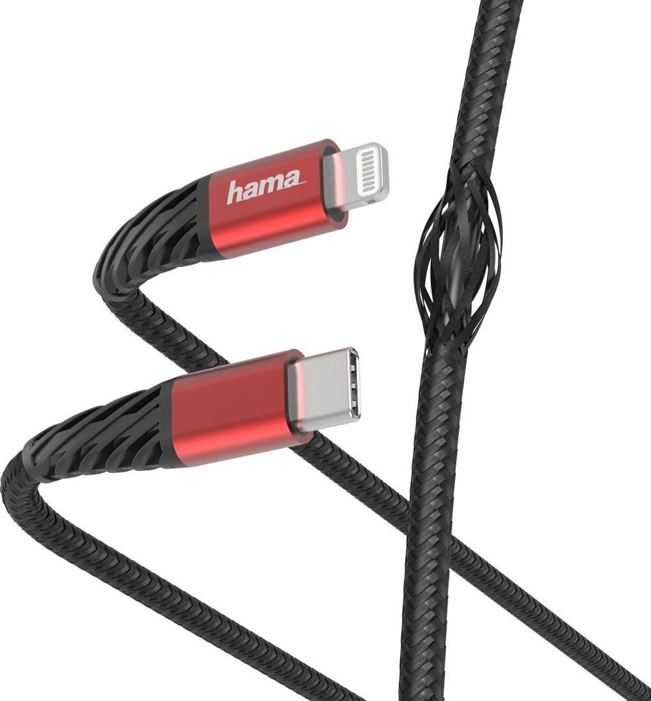 Hama USB-C - Lightning kaina ir informacija | Laidai telefonams | pigu.lt