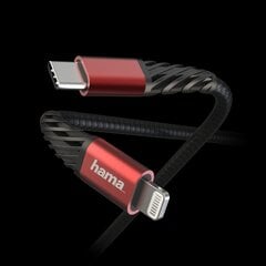 Hama, USB-C - Lightning, 1,5 м цена и информация | Кабели для телефонов | pigu.lt