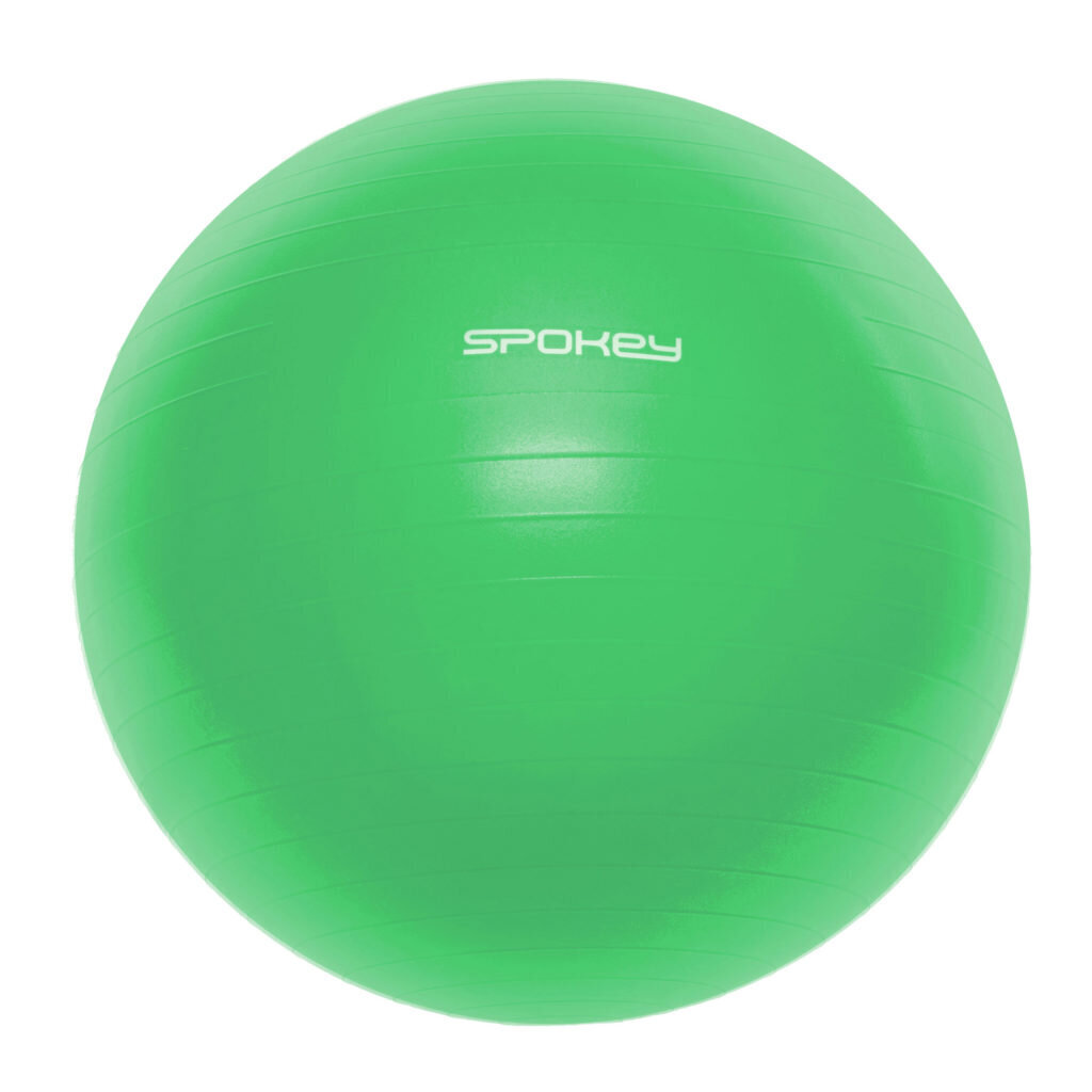 Gimnastikos kamuolys Spokey Fitball III 75 cm, su pompa, žalias цена и информация | Gimnastikos kamuoliai | pigu.lt
