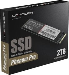 LC-Power Phenom Pro, 2 ТБ (LC-M2-NVME-PRO-2TB) цена и информация | Внутренние жёсткие диски (HDD, SSD, Hybrid) | pigu.lt