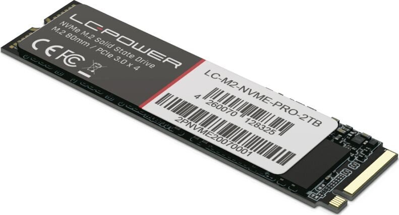 LC-Power Phenom Pro, 2TB (LC-M2-NVME-PRO-2TB) цена и информация | Vidiniai kietieji diskai (HDD, SSD, Hybrid) | pigu.lt