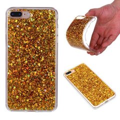 Силиконовый чехол Fusion Gold Sequins Back Case для Apple iPhone X / XS, золотой цена и информация | Чехлы для телефонов | pigu.lt