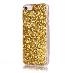 „Fusion Gold Sequins Back Case“ silikoninis telefono dėklas „Apple iPhone X / XS", auksinis kaina ir informacija | Telefono dėklai | pigu.lt