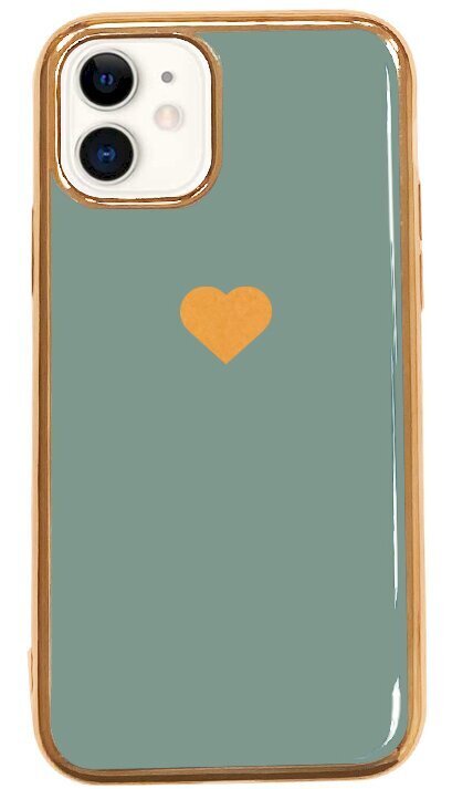 „Fusion Heart Case“ silikoninis telefono dėklas, skirtas „Apple iPhone 11 Pro", žalias kaina ir informacija | Telefono dėklai | pigu.lt