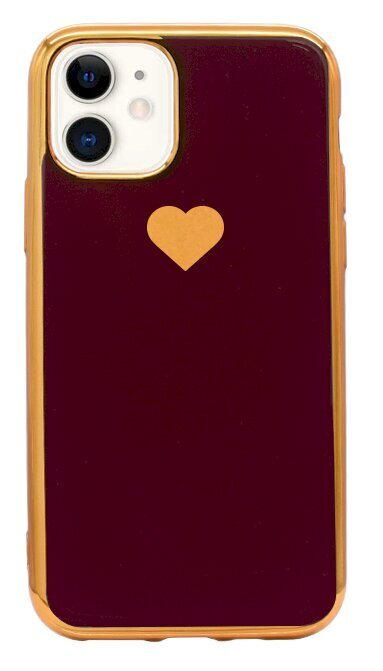 „Fusion Heart Case“ silikoninis telefono dėklas, skirtas „Apple iPhone 11 Pro Max", raudonas kaina ir informacija | Telefono dėklai | pigu.lt