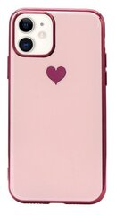 „Fusion Heart Case“ silikoninis telefono dėklas, skirtas „Apple iPhone 11 Pro Max", rožinis kaina ir informacija | Telefono dėklai | pigu.lt