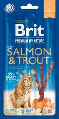 Brit Premium By Nature skanėstas su lašiša ir upėtakiu 3vnt kaina ir informacija | Skanėstai katėms | pigu.lt