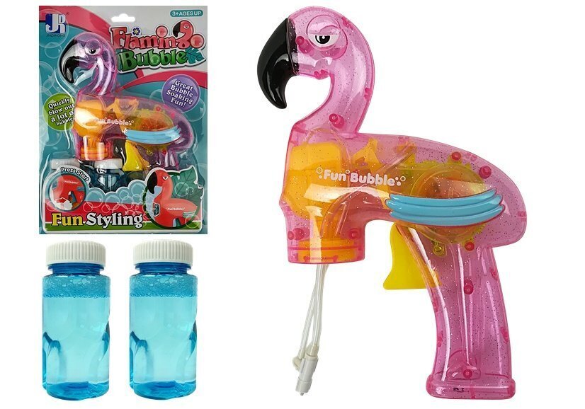 Žaislinis muilo burbulų pistoletas "Flamingas rožinis" kaina ir informacija | Vandens, smėlio ir paplūdimio žaislai | pigu.lt
